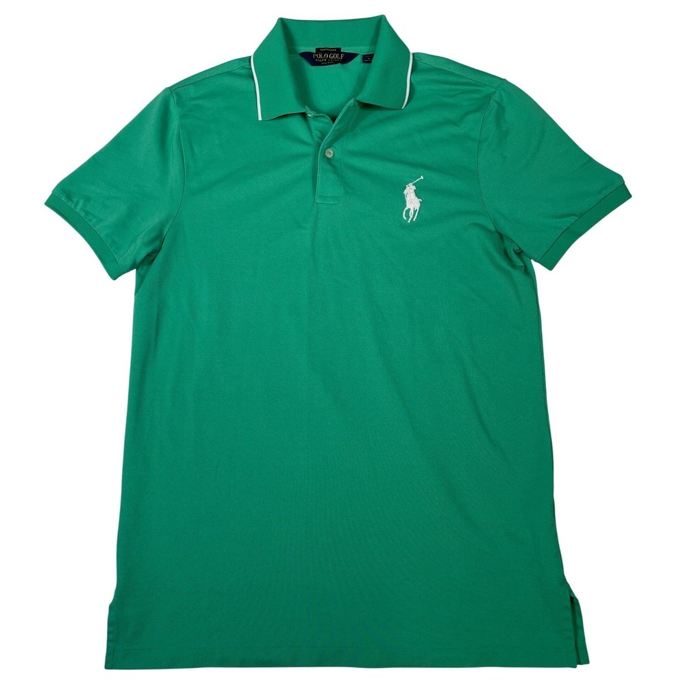 Polo Golf Ralph Lauren Large Pony Men's Medium Green Performance Polo Shirt